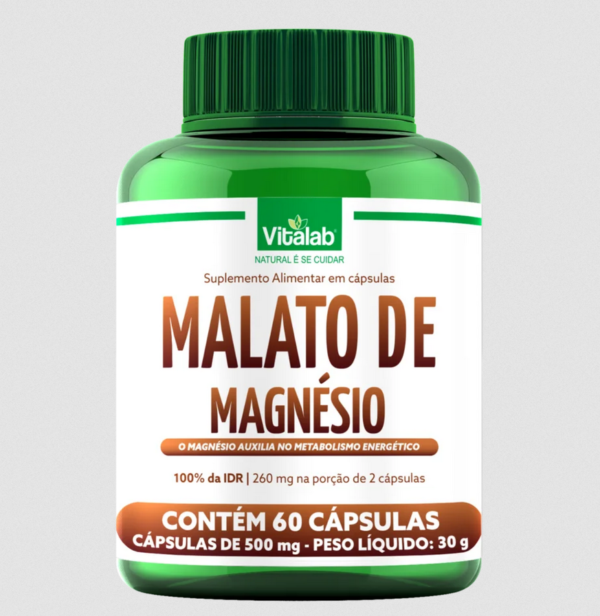 Magnésio Dimalato - 60 Caps - Vitalab