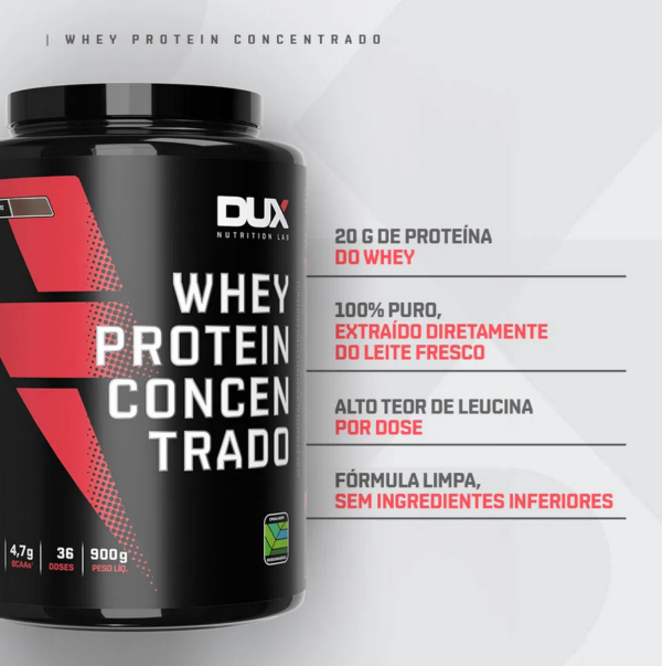 WHEY PROTEIN CONCENTRADO - 900G - DUX NUTRITION - Image 4