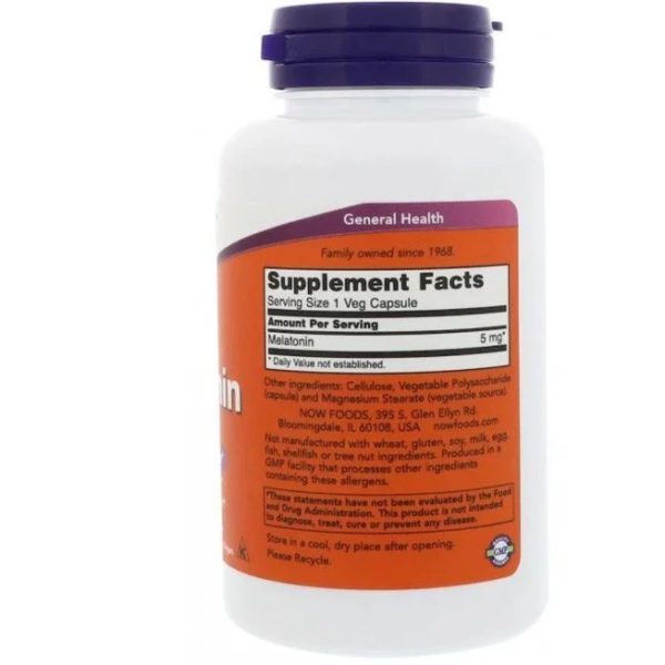 Melatonina 5mg - 60 Tabs - Now Foods - Image 2