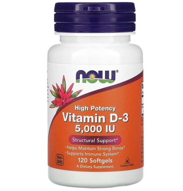 Vitamina D3 5.000ui - 120 Softgels - Now Foods
