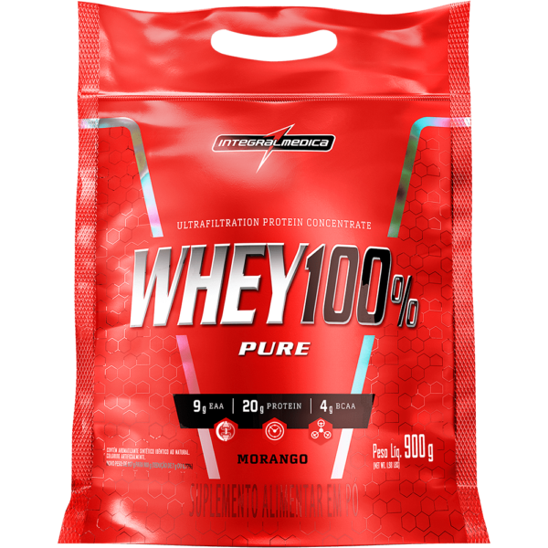 WHEY 100% PURE REFIL - 900G - INTEGRAL MÉDICA